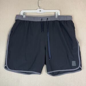 Dixxon Flannel Co Board Short Mens 2X Black Drawstring Waist Linerless Regular